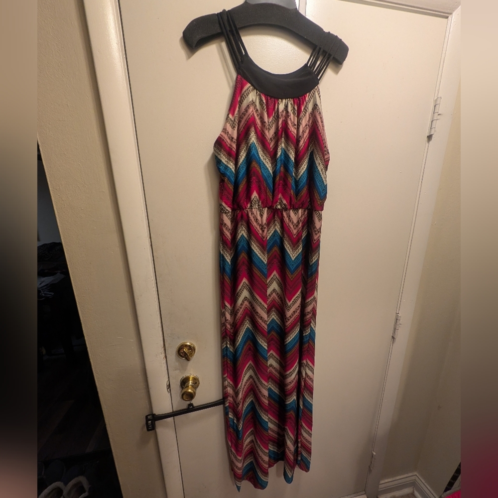 3/$10 Colorful Chevron Maxi Dress